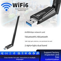 Tarjeta de Interfaz de Red Inalámbrica de Doble Banda WiFi6 Externa sin Controladores, Receptor de Red USB para Computadora de Escritorio AX900M, Adaptador 5.4
