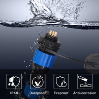 Haute qualité IP68 étanche SP16 SD16 connecteur d'aviation circulaire 2 3 4 5 6 7 9 broches prise mâle prise femelle