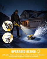 Pelle à neige sans fil 20V de qualité professionnelle, portable, en plastique, sans balais, avec poignée, alimentée par batterie, pour le déneigement en gros