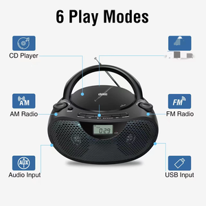 Custom Multifunction BT CD Player Portable Radio <b>Stereo</b> <b>System</b> Home Audio Recorder Music Boombox - Product Image 6