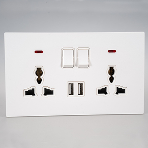 Thiết kế mới tiêu chuẩn Anh đa chức năng tường ổ cắm 1/2/3/4 gang cambered nhựa Bảng điều chỉnh điện ánh sáng chuyển đổi SDK - Product Image 6