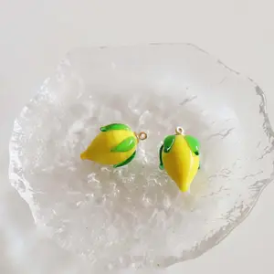 Ручной работы стеклянный фруктовый лимонный Шарм Кулон для ожерелья браслет Изготовление ювелирных изделий