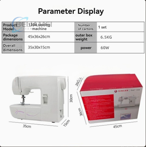 Máquina de Coser Eléctrica Multifuncional <span class=keywords><strong>Singer</strong></span> 1306, Equipo de Costura Mini de Escritorio con Remalladora para Costura Casera DIY - Product Image 2