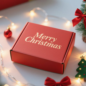 Tùy Chỉnh Sô Cô La Kẹo Cookie Thực Phẩm Giáng Sinh Món Tráng Miệng Quà Tặng Hộp Giấy Tái Sử Dụng Lá Vàng Cmyk Vận Chuyển Bưu Phẩm Giáng Sinh Hộp - Product Image 1