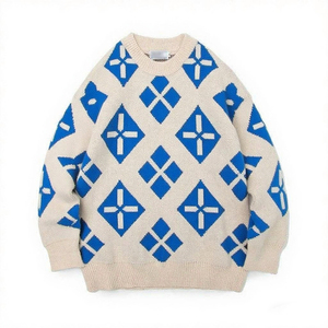 Áo len nam cổ tròn dệt jacquard tay dài OEM, họa tiết đơn giản, in logo tùy chỉnh, thích hợp cho mùa đông - Product Image 4