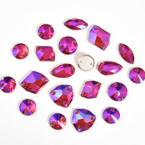 Oleeya พลอยเทียมพรีเมี่ยมรูปทรงผสม20ชิ้น5A งานเย็บบนหิน K9พลอยเทียมสำหรับอุปกรณ์ตัดเย็บเสื้อผ้า - Product Image 3