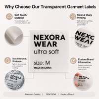 Étiquettes de col personnalisées sérigraphiées par transfert thermique pour vêtements et textiles, vente en gros, étiquettes d'entretien pour T-shirts
