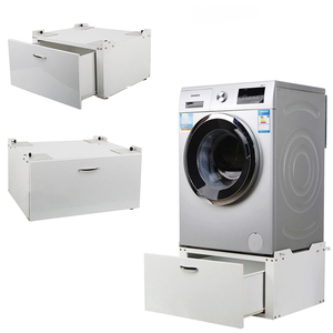 Meuble de rangement blanc <span class=keywords><strong>pour</strong></span> <span class=keywords><strong>machine</strong></span> <span class=keywords><strong>à</strong></span> <span class=keywords><strong>laver</strong></span>, <span class=keywords><strong>socle</strong></span> de buanderie <span class=keywords><strong>avec</strong></span> <span class=keywords><strong>tiroir</strong></span> de rangement <span class=keywords><strong>pour</strong></span> support de lave-linge et sèche-linge - Product Image 2