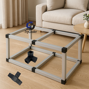 Connecteur d'angle en T en plastique carré 25x25 mm pour tubes métalliques et cadres en aluminium – 2, 3, 4 ou 5 voies - Product Image 2