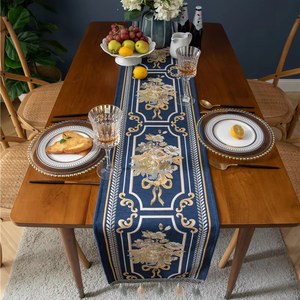 High Quality European Flower <strong>Table</strong> <strong>Runner</strong> Chenille Tassel Home Tablecloth Polyester Embroidered <strong>Table</strong> Flag Delicate <strong>Table</strong> <strong>Runner</strong> - Product Image 5
