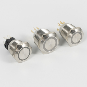Bouton poussoir métallique verrouillable IP65 12mm 16mm 19mm 22mm 25mm pour panneau de système de machine de découpe - Product Image 4