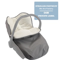 Poussette étanche pour nouveau-né, fermeture éclair, hiver, automne, bébé, sac de couchage chaud, repose-pieds