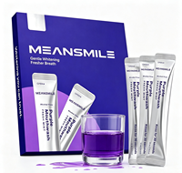 Solution buccale violette à emporter, sachet individuel, sans alcool, menthe fraîche, blanchissant, rinçage buccal, vente en gros OEM, personnalisable avec logo