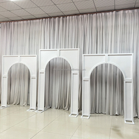 Ensemble d'arche de fond de mariage blanc NIKA décoration de scène de mariage support de fond de scène détachable en métal