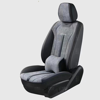 Coussin de housse de siège de voiture en cuir intégral universel quatre saisons respirant et durable