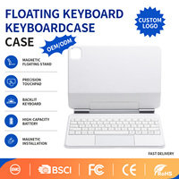 Casing Keyboard Ajaib dengan Touchpad untuk iPad Pro 11 M4 2024, Stand Magnetik Mengambang, Cover BT Backlit OEM Grosir