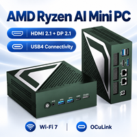Mini PC AMD Ryzen AI 7 PRO 360 avec Radeon 880M DDR5, 32 Go + 2 To, mini ordinateur de jeu Wi-Fi 7 USB4 et double LAN 2,5 G - PC professionnel