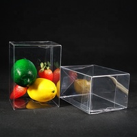Boîtes d'emballage transparentes en PVC PET recyclables personnalisées avec gaufrage pour bougies et autocollants