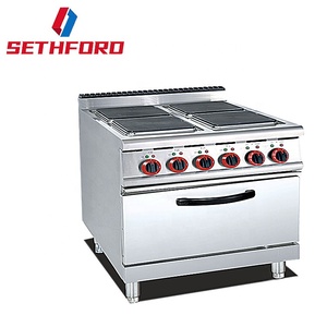 Placa caliente comercial multifuncional de acero inoxidable, 6 quemadores, rango eléctrico con horno de estufa - Product Image 2