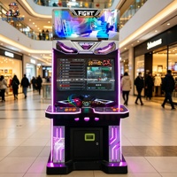 Machine de jeu d'arcade de combat haut de gamme de 32 pouces, borne d'arcade pour 2 joueurs, machine de jeu vidéo 3D Pandora Box pour enfants et adultes
