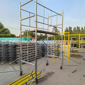 Échelle mobile portative de plate-forme de travail d'échafaudage de <span class=keywords><strong>tour</strong></span> d'échafaudage de roulement pour l'entretien - Product Image 4