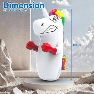 Saco de Boxeo Inflable Premium de Unicornio y Dinosaurio para Niños, de 47 Pulgadas, Juguete de Boxeo Rebotante para Niños y Niñas, Regalo - Product Image 3
