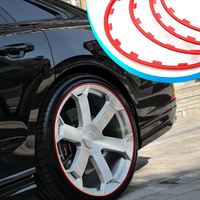 Nouvelle protection souple en nylon pour jante de roue, anneau anti-rayures, protection de bord, style sport, garniture universelle pour jantes de voiture, pièces de modification
