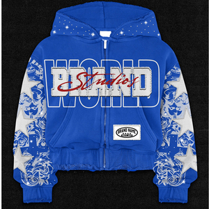 Men's Urban Style Printed Hoodie Full <b>Zip</b> Casual <b>Hooded</b> Sweatshirt with Kangaroo Pockets Men Heavyweight Graphic <b>Zip</b> Hoodie - Product Image 4