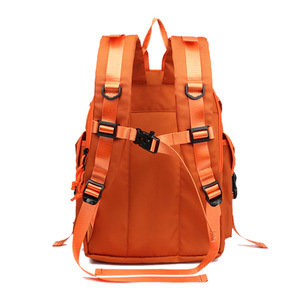 Sac à dos de randonnée orange 20 pouces avec bretelles réglables, pour sports de plein air, unisexe, couleur unie, poche intérieure zippée - Product Image 4