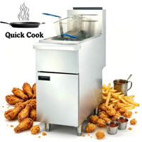 Friteuse industrielle à gaz commerciale à pression pour poulet, 3/4/5/6 tubes, modèle Frymaster, prix compétitif