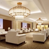 Nouveau lustre en cristal de style chinois, luminaire de plafond moderne minimaliste pour salon, salle à manger, hôtel, restaurant