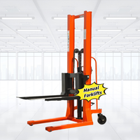 Chaude 1T Mini Palette Gerbeur Camion Manuel Hydraulique Ascenseur Gerbeur Chariot Élévateur Manuel Hand Lift Gerbeur pour Entrepôt