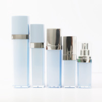 Bouteille carrée en acrylique Bouteilles cosmétiques de sérum de 30 ml personnalisées Bouteille de lotion vide en acrylique de luxe avec tête de pompe