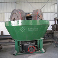 Haute qualité pierre dure argile brique roche fer extraction minerai fraisage 1200B deux roues extraction d'or moulin à casserole humide