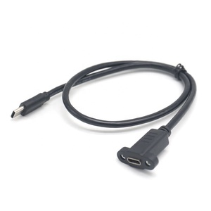 Cavi di <span class=keywords><strong>Prolunga</strong></span> <span class=keywords><strong>USB</strong></span>-C da 100W 60W con Blocco a Vite, Cavo da <span class=keywords><strong>USB</strong></span>-C Maschio a <span class=keywords><strong>Femmina</strong></span> per Montaggio a Pannello, Cavo <span class=keywords><strong>USB</strong></span> 3.1 <span class=keywords><strong>USB</strong></span>-C per Montaggio a Pannello - Product Image 3