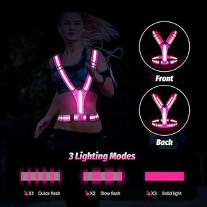 Gilet de sécurité réfléchissant à LED rechargeable par USB <span class=keywords><strong>pour</strong></span> la marche, la course à pied et le cyclisme en extérieur - Product Image 3