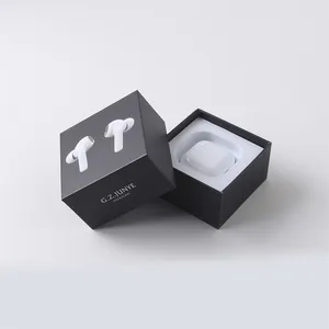 Hot OEM nhà máy Giá mini Vòng đeo tay bằng đá cẩm thạch eletronic Màu tái chế rõ ràng nắp giấy Tai nghe Tai nghe bao bì hộp