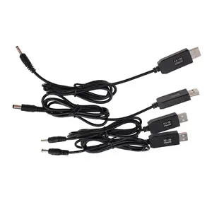 Kabel adaptor konverter Step-Up, kawat catu daya USB DC 5V ke 9V/12V 5.5*2.1mm/3.5*1.35mm colokan