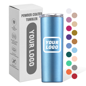 20oz 304 Stainless Steel Skinny Tumbler Water Bottle Hot Sell Designed Double Wall Vacuum <strong>Insulated</strong> <strong>Cups</strong> with Straw and Lid - Product Image 1