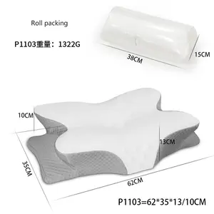 Most Popular Hot Selling Butterfly Contour Memory Foam Pillow Soft Pillow For Back And Side Sleep