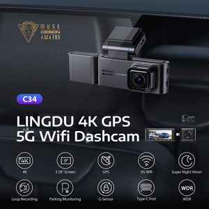 Camera hành trình ô tô LINGDU C34 màn hình 3.18 inch 4K 3 kênh GPS Wifi 5G, hộp đen xe hơi với chức năng ghi hình lái xe - Product Image 2