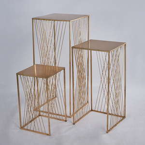 Cadre de gâteau de mariage en <span class=keywords><strong>fer</strong></span> <span class=keywords><strong>forgé</strong></span> avec motif de fleurs pour décorations de table et supports de pièce maîtresse - Product Image 4
