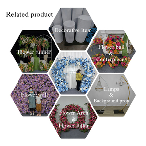 Set di Archi di <span class=keywords><strong>Fiori</strong></span> Artificiali Azzurri per Matrimoni, Centrotavola per Ingresso <span class=keywords><strong>con</strong></span> <span class=keywords><strong>Fiori</strong></span> Artificiali - Product Image 5