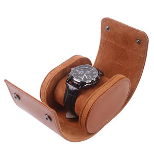 Estuche de Lujo para Reloj Individual de Viaje Portátil con Logotipo Personalizado al por Mayor, Rollo Organizador de Piel Sintética para Almacenamiento y Empaque - Product Image 5