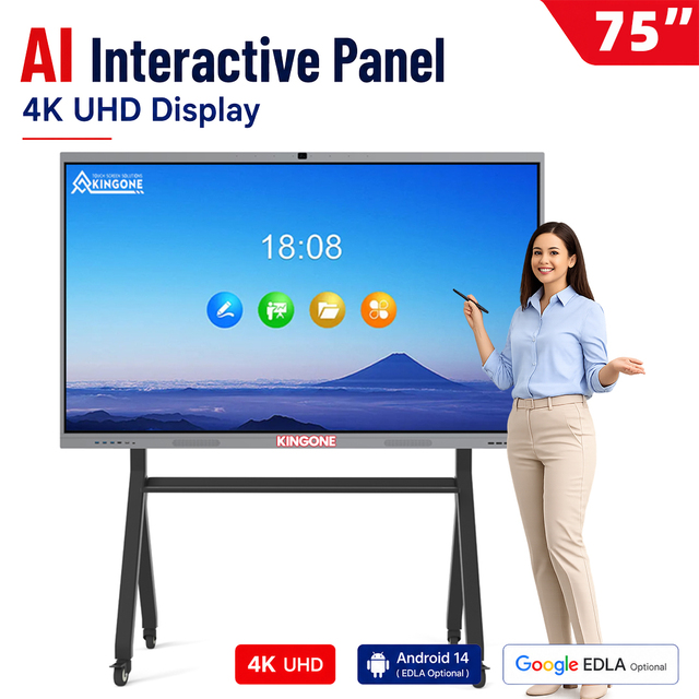 Wholesale 75 Inch 4K UHD Interactive Smart Whiteboard LCD Touch Screen Flat Panel Display for School Teaching Office Training