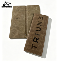 Porte-menus en cuir personnalisés pour restaurant, dossiers de menus en lin, menus de mariage avec élastique, livre de menus pour restaurant