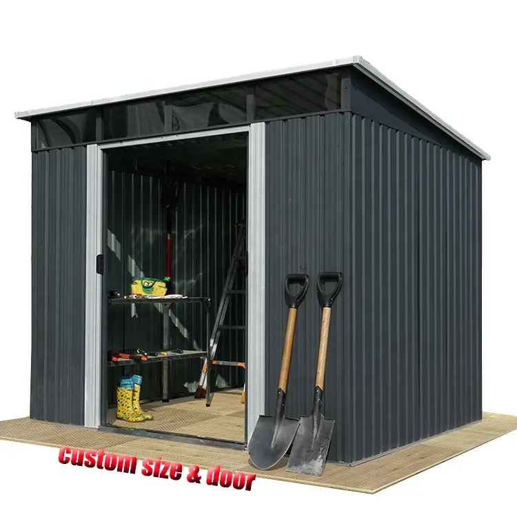 iron craft pent roof 10 x 8 10 x 12 big outdoor tool bike backyard garden steel metal storage shed house