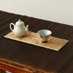 Bandeja de té de bambú de forma plana para accesorios de ceremonia del té, material de bambú verde de origen Anji - Product Image 1