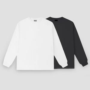 T-shirt Premium 100 % Coton 2026 pour <span class=keywords><strong>Homme</strong></span> – Personnalisable, Brodé, <span class=keywords><strong>Thermique</strong></span>, Manches Longues, <span class=keywords><strong>Maillot</strong></span> <span class=keywords><strong>de</strong></span> Sport Vierge - Product Image 1