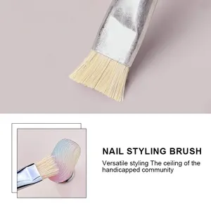 1/2pcs Nail Art Texture <b>Brush</b> Nail <b>Brush</b> Light Therapy <b>Brush</b> Plastic Manicure Painting Tool Transparent Acrylic Pen Holder - Product Image 6
